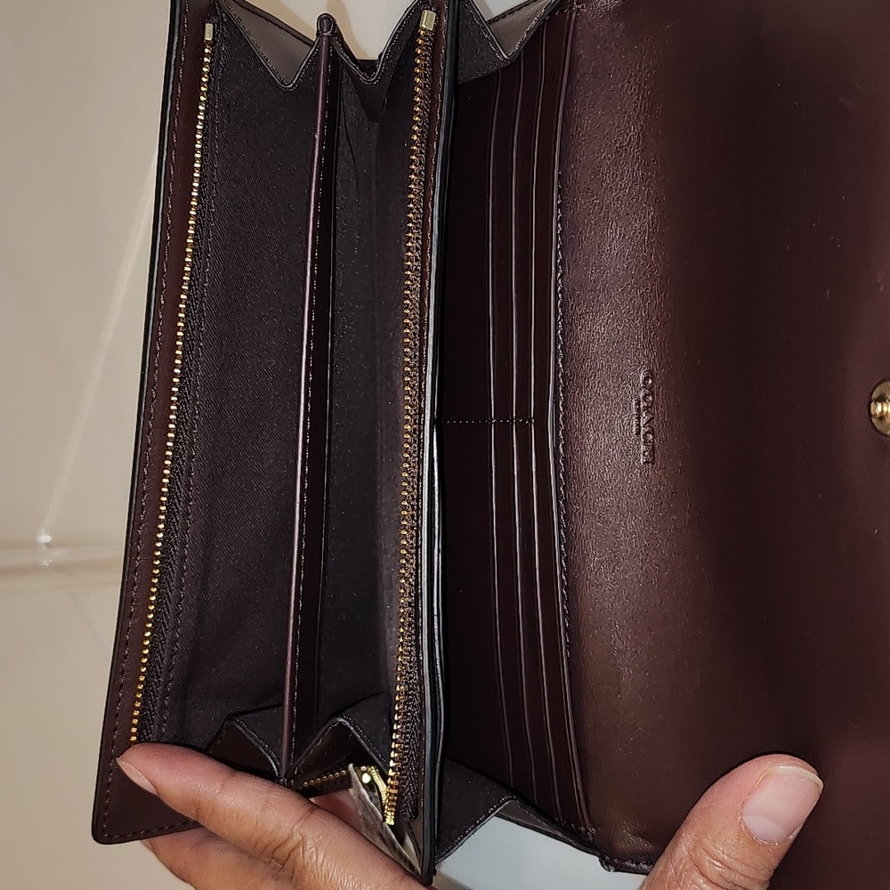 Coach Floral Oxblood Wallet - Picture 8 of 13